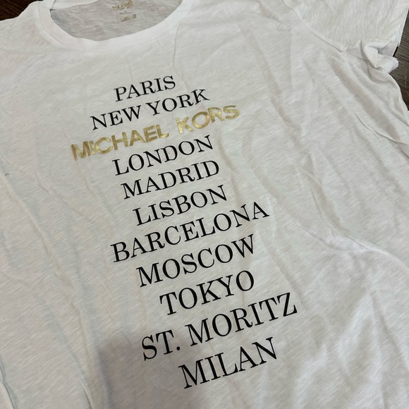 NWT! Michael kors beaches tee white - Picture 3 of 5